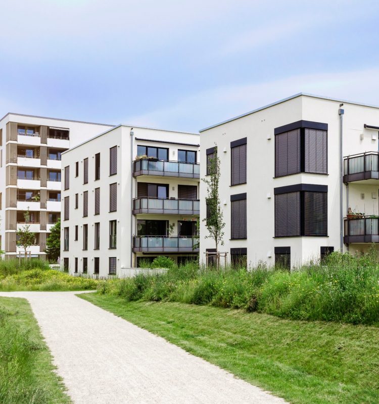 Residential,Buildings,Apartment,In,Green,City,Of,Germany.,Modern,High Hausmeisterservice München